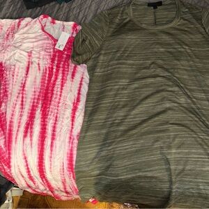 Lane Bryant Pink and Green Maxi Dresses